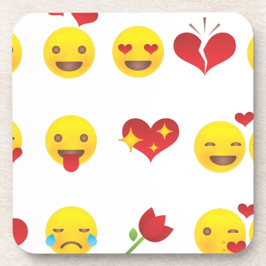 Dessous-de-verre Valentine Emojis (Devant)