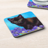 Dessous-de-verre Van Gogh Chat et fleurs (Côté gauche)