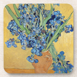 Dessous-de-verre Van Gogh Irises Vase Blue Flowers Bouquet Peinture
