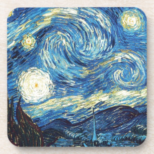 Dessous-de-verre Van Gogh l'art vintage de la nuit étoilée 1889