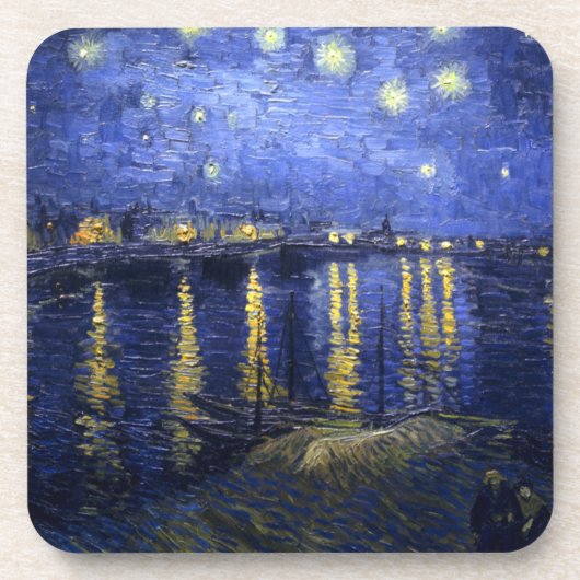 Dessous-de-verre Van Gogh : Nuit étoilée sur le Rhône (Devant)