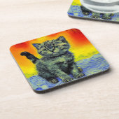 Dessous-de-verre Van Gogh Style Chat Sunset Beach (Côté gauche)