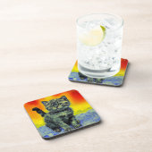 Dessous-de-verre Van Gogh Style Chat Sunset Beach (Côté Droit)