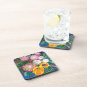 Dessous-de-verre Vase de fleurs — Protéas, tulipes et Roses (Côté Droit)