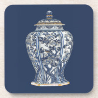 Vase en porcelaine bleue et blanche de Vision Stud