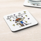 Dessous-de-verre Vedette du rock rousse de garçon (Côté gauche)