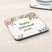 Dessous-de-verre Végétation florale rose Boho rustique Bonne retrai (Côté gauche)