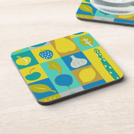 Dessous-de-verre Veggie Blocks I (Côté gauche)