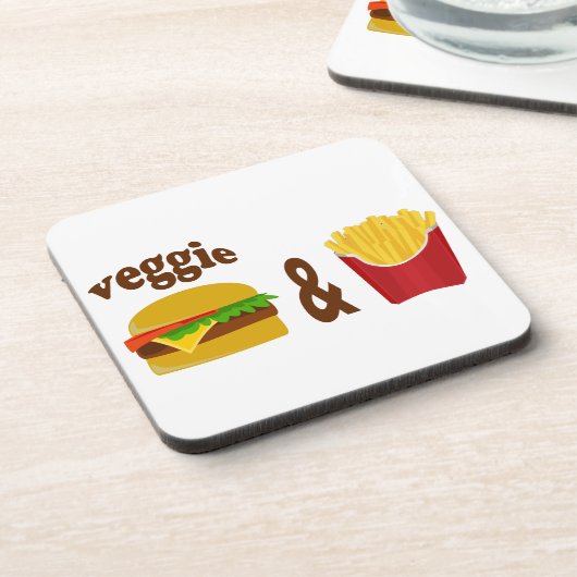 Dessous-de-verre Veggie Burger et Fries (Côté gauche)