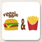 Dessous-de-verre Veggie Burger et Fries (Devant)
