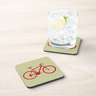Dessous-de-verre vélo rouge, vélo