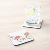 Dessous-de-verre Vélo Whimsical Rose (Côté Droit)