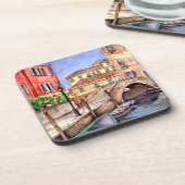 Dessous-de-verre Venise - Stylo & Laver Aquarelle (Côté gauche)