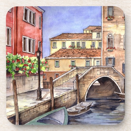 Dessous-de-verre Venise - Stylo & Laver Aquarelle (Devant)