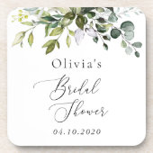 Dessous-de-verre Verdure, Eucalyptus Feuilles, Boho, Fête des marié (Devant)