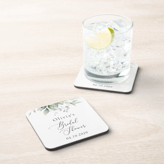 Dessous-de-verre Verdure, feuilles d'eucalyptus, Bohème, Shower de (Côté Droit)