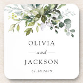 Dessous-de-verre Verdure, Feuilles d'Eucalyptus, Mariage botanique (Devant)