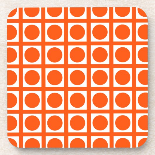 Dessous-de-verre Vermillion Elegant Grid Points (Devant)