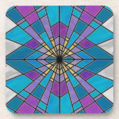 Dessous-de-verre Verre teinté Ray Bleu et Violet (Devant)