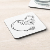 Dessous-de-verre Verrouillage du coeur et clé (Côté gauche)