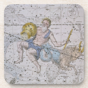 Dessous-de-verre Verseau et Capricorne, "d'un atlas céleste",