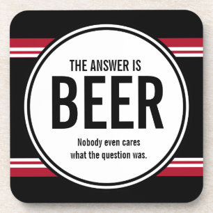 Dessous-de-verre (Version G) La bière drôle est le Dessous de ver