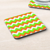 Dessous-de-verre Vert Citron Blanc Zigzag (Côté gauche)