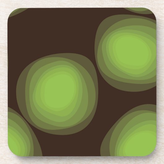 Dessous-de-verre Vert, cool, unique, tendance, abstrait de fleurs u (Devant)