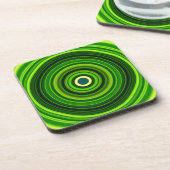 Dessous-de-verre Vert géomagnétique Mandala-64555 (Côté gauche)