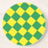 Dessous de verre - Vert & Jaune Chèque (Devant)