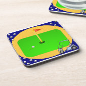 Dessous-de-verre Vert jouant au golf (Côté gauche)