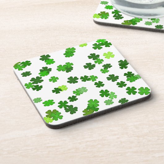 Dessous-de-verre Vert Kelly «Shamrocks Falling» (Côté gauche)