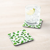 Dessous-de-verre Vert Kelly «Shamrocks Falling» (Côté Droit)