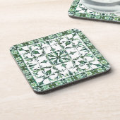 Dessous-de-verre Vert, marocain, mosaïque, (Côté gauche)