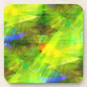 Dessous-de-verre vert sans couture abstrait d'arrière - plan de