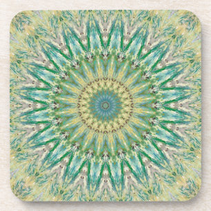 Dessous de verre verts du kaléidoscope