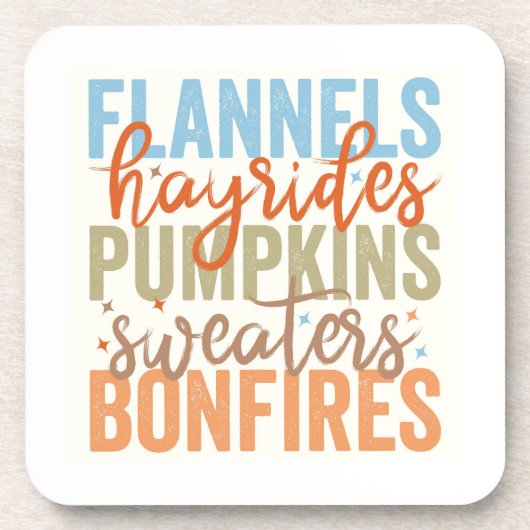 Dessous-de-verre Vibes d'automne amusantes (Devant)