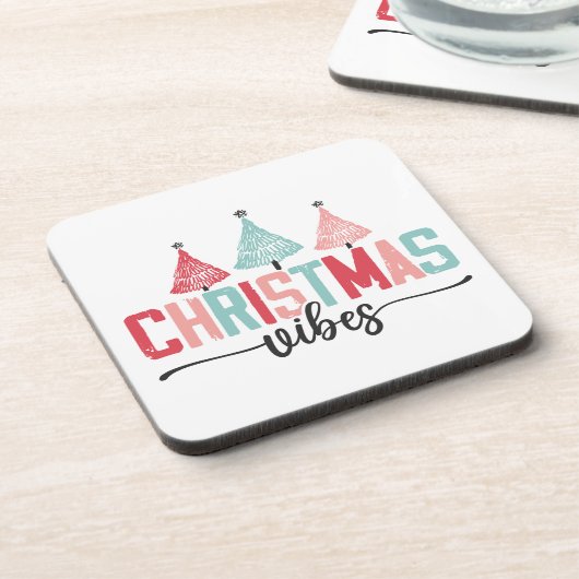 Dessous-de-verre Vibes de Noël - Festive Tree Design (Côté gauche)