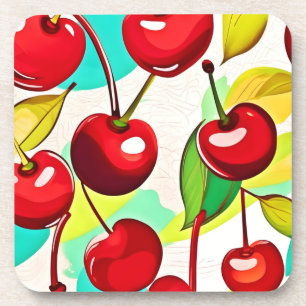 Dessous-de-verre Vibrant Cherry Motif