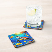 Dessous-de-verre Vibrant Turtle Reef Life (Côté Droit)