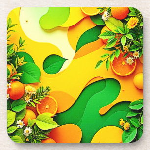 Dessous-de-verre Vibrations estivales de citrus frais Art
