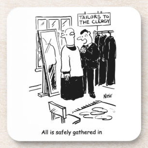 Dessous-de-verre Vicar a une caricature de l'église cassock Fittin