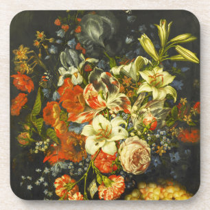 Dessous-de-verre Vie morte avec fleurs et fruits