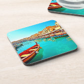 Dessous-de-verre Vie portuaire méditerranéenne dynamique (Côté gauche)