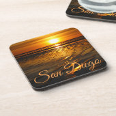 Dessous-de-verre vie une plage (Côté gauche)