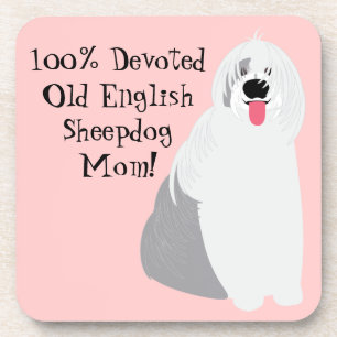 Dessous-de-verre Vieille maman anglaise dévouée mignonne de chien