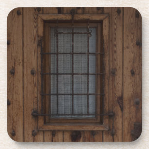 Dessous-de-verre Vieille porte Brown en bois noué