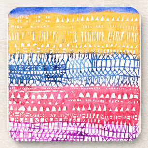 Dessous-de-verre Vieille Ville par Paul Klee. Beverage Coaster