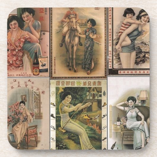 Dessous-de-verre Vieilles femmes d'affiche de Changhaï (Devant)