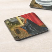 Dessous-de-verre Vierge Marie, du diptyque d'annonce (huile dessus (Côté gauche)